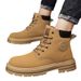 European Warm Series Men's Construction Site Wear-resistant Work Martin Boots Waterproof Non-slip Hiking Sports Autumn_viptrois.com