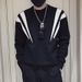 Soft Fleece Pullover Hoodie -Cozy Oversized Unisex Sweatshirt With Stand Collar & Slant Pockets, Trendy Loose Fit For Winter Casual Wear (Black/White)_viptrois.com