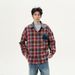 American Retro Plaid Shirt For Men, New Spring And Autumn Style, Niche High End Loose Loose Trendy Casual Jacket Top._viptrois.com