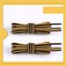 Shoe Accessories fine two color woven yellow boots Martin boots kick resistant yellow brown round shoelaces a pair_viptrois.com
