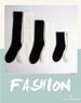 jk Calf Socks, Women's Cotton Long Socks, Black Slimming College Style High Socks_viptrois.com