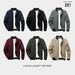 Men's Stand Collar Jacket - Lightweight Windproof Polyester Zip Coat For Spring & Autumn (Black, Navy, Burgundy, Khaki, Army Green, Grey) - M-7XL_viptrois.com