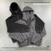 Men's Clothing Men's Ninja-Inspired Zip-Up Hoodie – 100% Cotton, High Neck & Distressed Panels, Dark Streetwear Oversized Fit (Washed Black/Gray)_viptrois.com