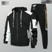 Youth Sportswear Set - Hooded Jacket & Pants, Lightweight Polyester Blend For Men & Teens (Multiple Colors & Sizes)_viptrois.com