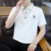 Men's Collar Short Polo Shirt 2025 Summer New Fashion European Version Trendy Casual Versatile Half Sleeved T-shirt_viptrois.com
