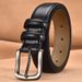 Unisex Men's leather belt Business men's leather casual pin buckle belt_viptrois.com