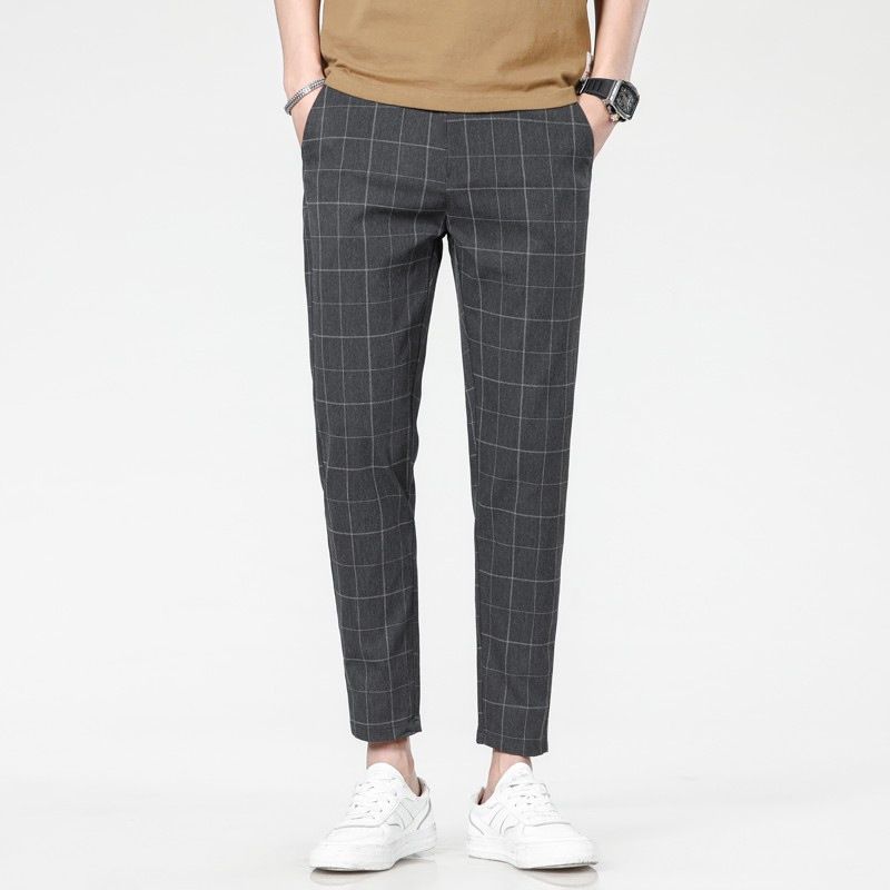 Men's Clothing Pants Men's New Summer Casual Trousers Men's Stretch Pants Straight Pants Thin Nine Point Sports Pants Trousers_viptrois.com