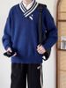 Loom Men's Long Sleeve Knitted European American Fashion Sweater, Loose Fit, Suitable For Everything, Autumn And Winter_viptrois.com