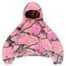 Leaf Print Hoodie For Men - Trendy Pink Sweatshirt With Botanical Design For Streetwear & Casual Outfits_viptrois.com