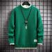 Men's Half Turtleneck Sweater – Modern Knit Pullover With Twist Hem (Gray/Khaki/Black/Green/Red, M-XXXXL)_viptrois.com