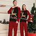 Christmas Family dress Deer letter Christmas family dress printed home dress pajamas set_viptrois.com