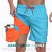Summer New Style Men's Short Pants, Fashionable Beach Pants For Vacation, Men's Large Size, Four-cornered, Made Of Milk Silk With Lining Inside_viptrois.com