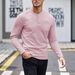 Men's Henley Shirt Long Sleeve - Breathable Button-Up Polo With Wrinkle-Resistant Fabric (6 Colors) | Smart Casual & Business Casual Essential_viptrois.com
