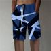 Men's Tropical Flamingo & Geometric Print Shorts – Lightweight Quick-Dry Summer Beach Pants With 3d Digital Design (Extended Sizes, Stretch Fit)_viptrois.com