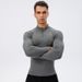 Pure Pure Men's Autumn And Winter Fleece-Lined Gym Shirt High Elasticity Tight-Fitting Sports Running Training Long Sleeve Warm_viptrois.com
