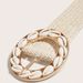 Women's Belts New Beach Holiday Style Alloy Shell Inlaid Round Buckle Pp Straw Woven Ladies Decorative Belt_viptrois.com