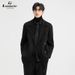 Men's Double-Breasted Wool Blend Coat - Stylish Short Peacoat For Winter, Warm & Fashionable Overcoat In Camel, Dark Brown & Black_viptrois.com