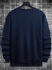 Men's Loose Casual Fashion BROOKLY Letter Pattern Printed Round Neck Long Sleeved Pullover Hoodie For Autumn And Winter_viptrois.com