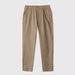 Men's Wrinkle Free Black Cropped Trousers Mid Waist Style Anti Wrinkle Straight Leg Slim Fit Casual Pants_viptrois.com