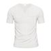 American Style Summer Men's Linen Bamboo Loose Breathable Casual V-neck INS Quick-dry Short Sleeve T-shirt_viptrois.com