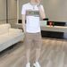 Men's Clothing Round Neck Short-Sleeved T-Shirt Men's Casual Shorts Suit_viptrois.com