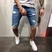 Men's Clothing New Denim Shorts With Holes Slim Fit Men's Mid Pants Men's Mid Pants_viptrois.com