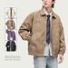 Men's Japanese Workstyle PU Leather Jacket - Oversized Casual Motorcoat With Multiple Pockets_viptrois.com