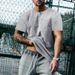 Fashion Men Basic Henley Tee Light Soft Fabric Summer Daily Workout Short Sleeve Shirts_viptrois.com
