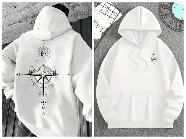 American Retro Trend Pullover Hooded Sweater Men's 2025 Spring And Autumn New Loose High Street Casual Versatile Top_viptrois.com