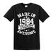 40th Birthday Awesome Made In 1984 100% Cotton T-shirt Mens Tees Top Mens Womens Present Gift Top Tee_viptrois.com