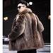 Men's Clothing Men's Fur Coat Mink Coat Mid Length Imitation Fur Fox Fur Mink Fur Thick Warm Winter Trend_viptrois.com