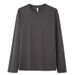 230g Heavyweight Long Sleeve Pure Men's Inner Wear Round Neck Women's Autumn Winter Couple's Base Combed Cotton_viptrois.com