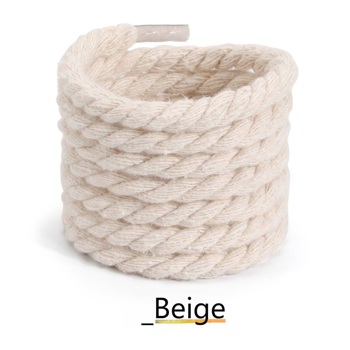 Thick Round Rope Shoelaces For Sneakers & Casual Shoes - 80cm To 160cm (Black, Pink, Beige & More) - Durable & Stylish DIY Upgrade_viptrois.com