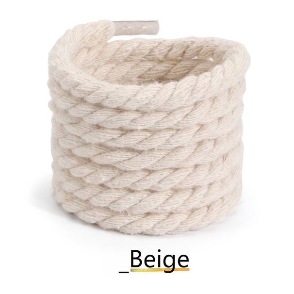 Thick Round Rope Shoelaces For Sneakers & Casual Shoes - 80cm To 160cm (Black, Pink, Beige & More) - Durable & Stylish DIY Upgrade_viptrois.com