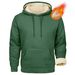 New Solid Color, Fleece And Thickened Warm And Casual Men's Solid Color Hooded Sweatshirt For Autumn And Winter 2025_viptrois.com