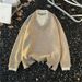 Men's Distressed V-Neck Knit Sweater – Faux Layered Pullover With Vintage Aesthetic, Relaxed Fit Crewneck Top For Casual Winter Wear"_viptrois.com
