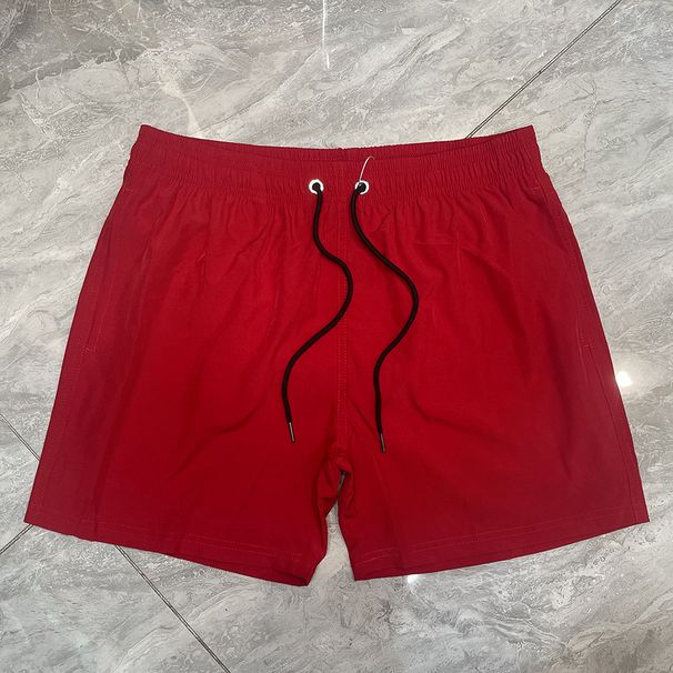 European And American Four-way Stretch Casual Loose Pure Color Short Pants For Summer Quick-drying Beachwear For Men_viptrois.com