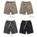 Men's Casual Shorts Retro American Style Loose Fit 5-Pocket Athletic Shorts With Drawstring_viptrois.com