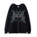Men's Clothing Fashion Simple Design Butterfly Print Zipper Sweater Casual Loose Sweater Cardigan Jacket_viptrois.com