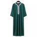 Men's Clothing New Middle Eastern Arab Robe Long Sleeve Embroidered Red Packet Men's Muslim Robe_viptrois.com