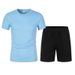 Summer Men's Short Sleeve Set Casual Versatile Breathable T-Shirt Sports Shorts Style_viptrois.com