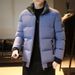 Men's Lightweight Down Jacket - Business Casual Stand Collar Winter Coat With Windproof Design_viptrois.com