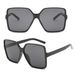 Women's Square Large Frame Sunglasses - Retro Champagne Gradient Lens (High-End UV400 Protection, Minimalist & Lightweight)_viptrois.com