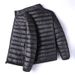 Men's Slim-Fit Lightweight Down Jacket With 90% White Duck Down, Stand Collar Short Coat For Windproof Warmth In Versatile Colors_viptrois.com