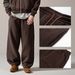 Men's Zip-Up Hoodie & Jogger Set – Heavyweight Streetwear Two-Piece (S-XXL, Black/Brown)_viptrois.com