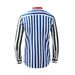 Men's Slim Fit Long Sleeve Shirt – Striped Color Block Design, Premium Tencel Cotton Blend, Everyday Casual Comfort_viptrois.com