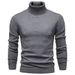 Men's High-Neck Knit Sweater - Stretch Viscose Slim Fit Pullover For Urban Autumn Wardrobe_viptrois.com
