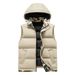 Men's Winter Camouflage Hooded Vest - Thickened Casual Zip-Up Jacket For Big & Tall, Black/Khaki/Dark Grey (M-5xl)_viptrois.com