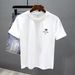 2025 New Summer T-Shirt Men's Short Sleeve Trendy Brand Printed Crew Neck Fashion Top Men's Half Sleeve Handsome T-Shirt_viptrois.com