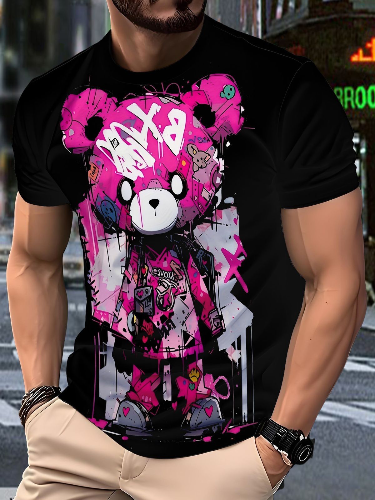Men's Clothing New Age Reducing Paper Box Printed Short Sleeved T Shirt For Summer Men And Women Loose Fashion Casual Half Sleeved Top Trend_viptrois.com